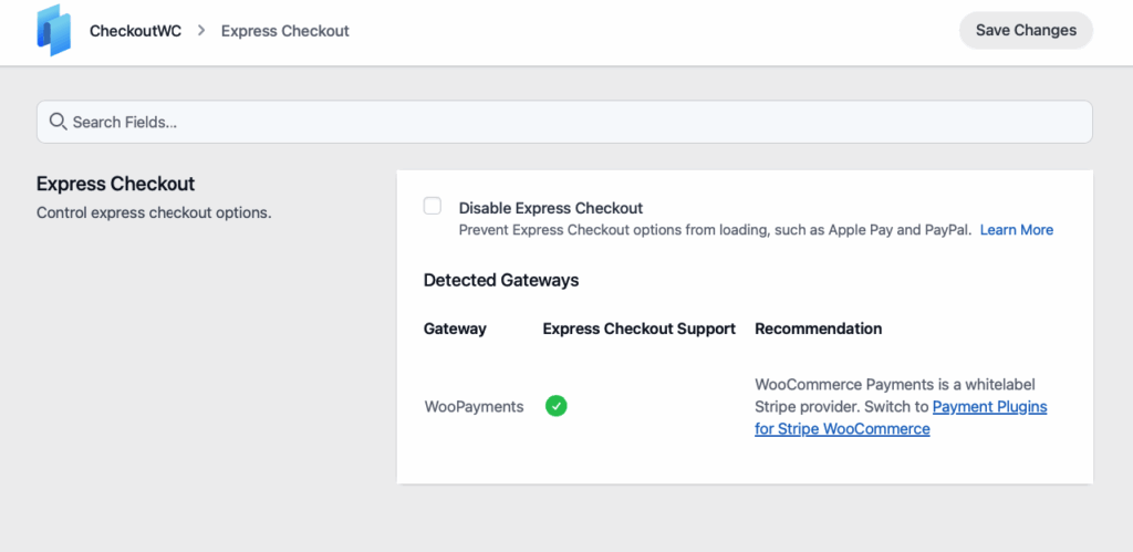 21 – Express Checkout settings in CheckoutWC