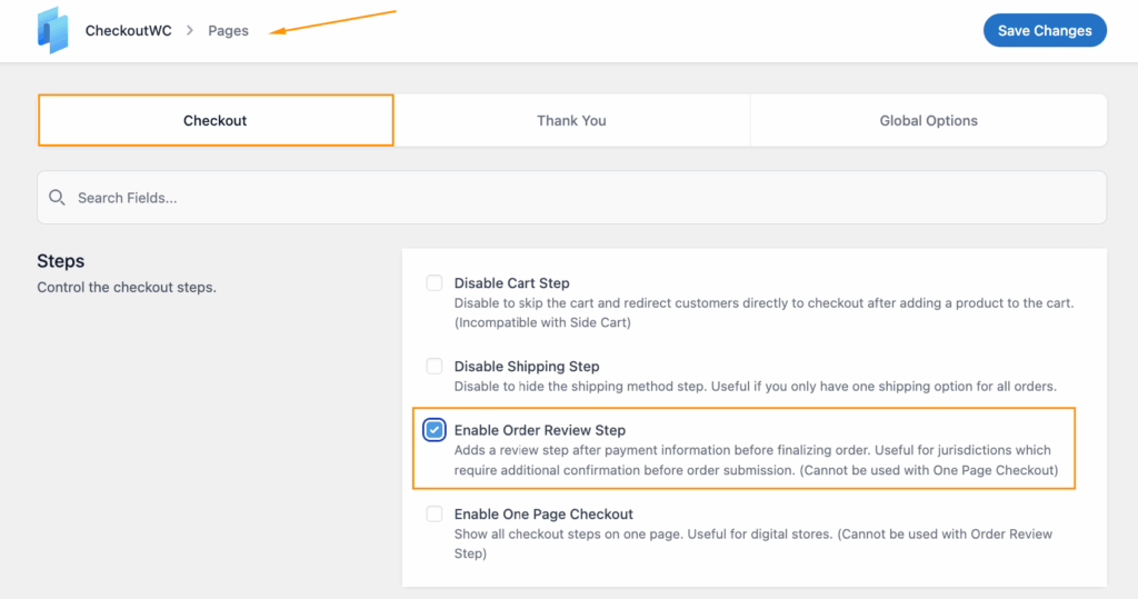23 – Enabling the order review step