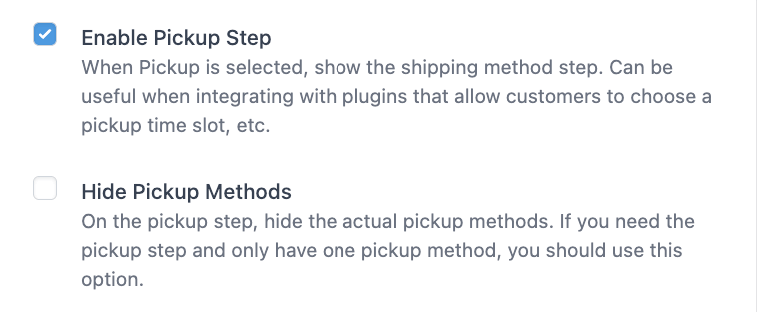 12- Enable pickup step to allow customers to choose shipping 