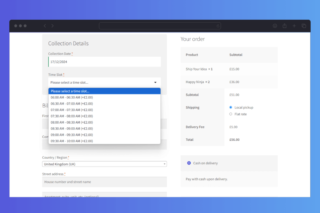 16 – IconicWP Delivery Slots: Time slot at checkout