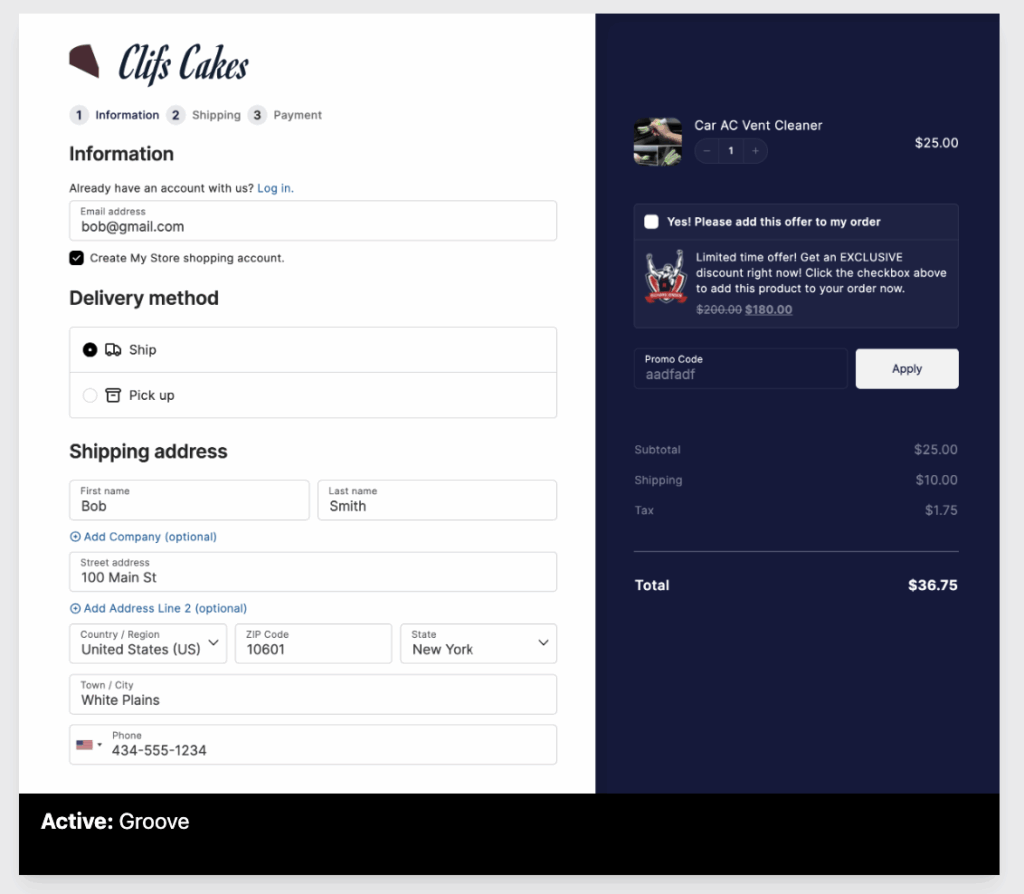 2 – CheckoutWC template Groove