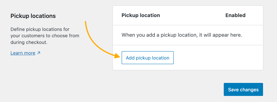 4 – Add pickup location button
