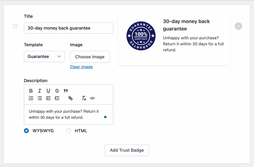7 – Trust badge example
