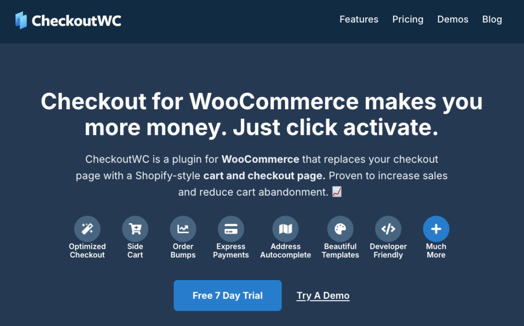 8 – CheckoutWC homepage