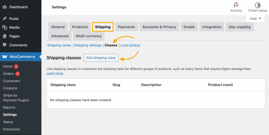 13 – Adding a new shipping class 