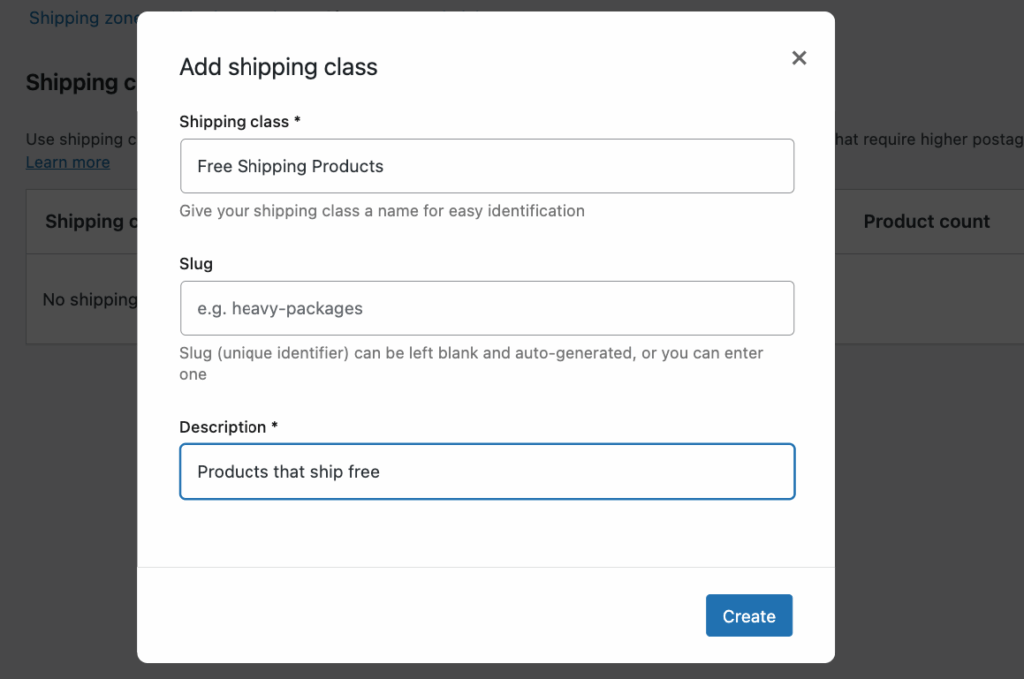 14 – Naming a shipping class 