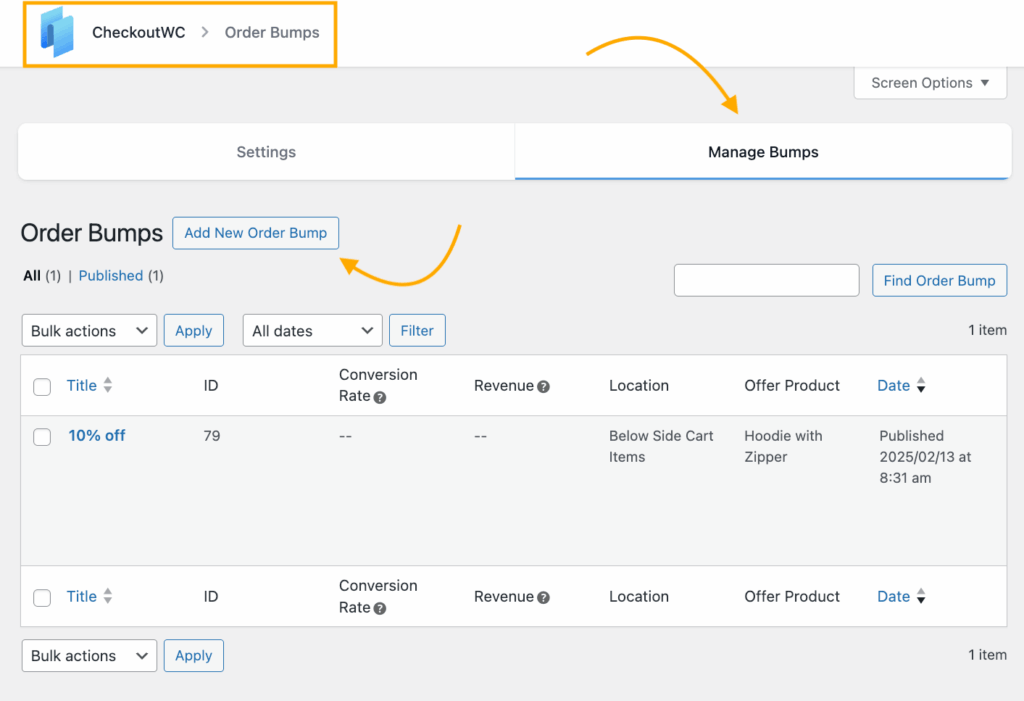 15 – Adding a new order bump