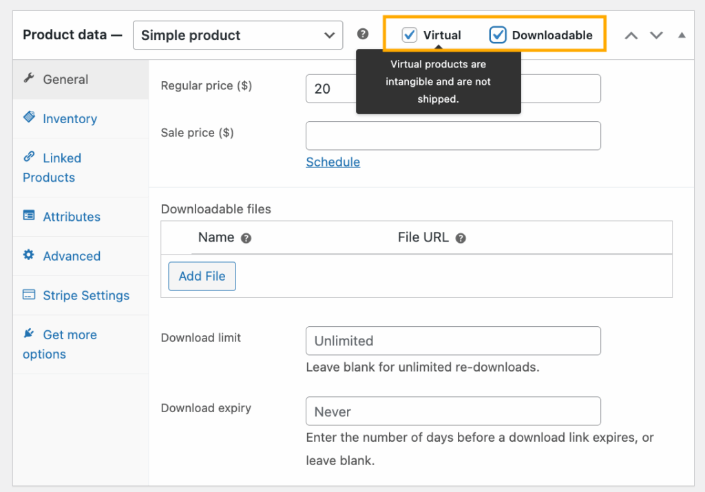 17 – Making a simple product virtual and downloadable