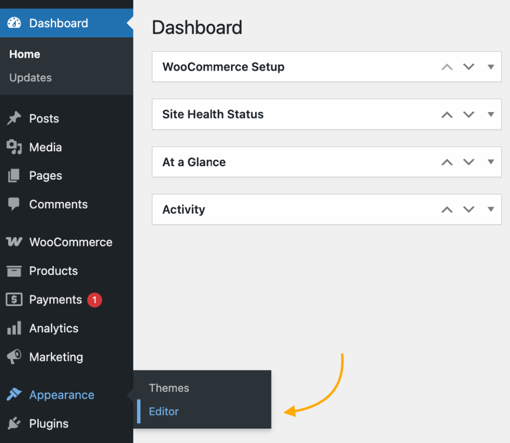 2 – Navigating to the WordPress block editor