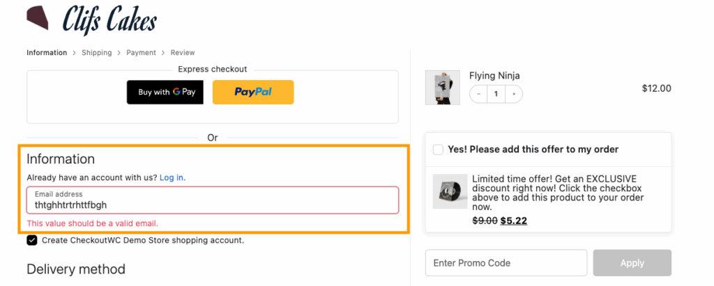 7 – Inline email address validation by CheckoutWC