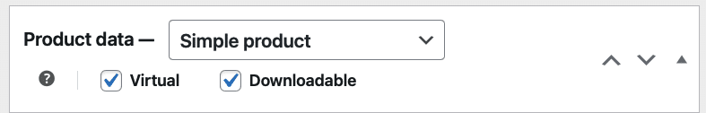 3 – Select the two checkboxes that make a product virtual and downloadable